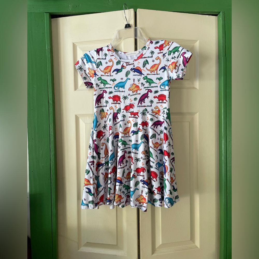 AmzBarley Dinosaur Print Dress